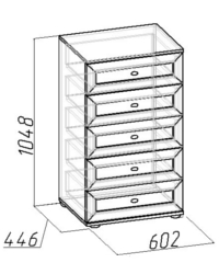 Спальня Милана Комод 1 602х446х1048